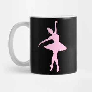 Pink Ballerina Silhouette Mug